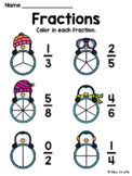 Penguins Fractions Worksheets (plus Fractions Poster!)