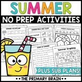 *$1 Flash Deal!* Summer NO PREP Activities | Thematic Unit
