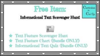 Preview of (1) Free Item! Text Feature Scavenger Hunt