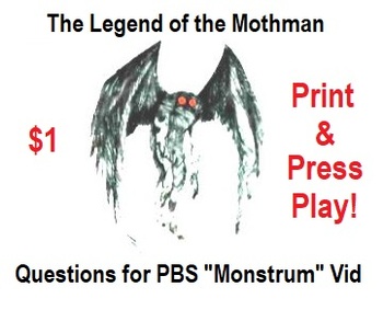 Preview of $1 GUIDE: The Mothman - PBS "Monstrum" Video Questions and Answers