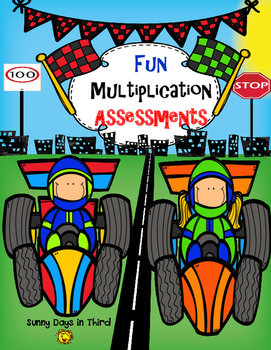 Preview of QUICK MULTIPLICATION ASSESSMENTS ~ FUN RACES