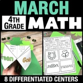 4th Grade March Math Activities, St. Patrick's Day Craft, 