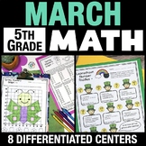 5th Grade March Math Activities, St. Patrick's Day Craft, 
