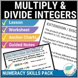 Multiplying & Dividing Integers Guided Math Reference Note