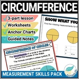 Circumference of a Circle Worksheets Anchor Chart Guided M