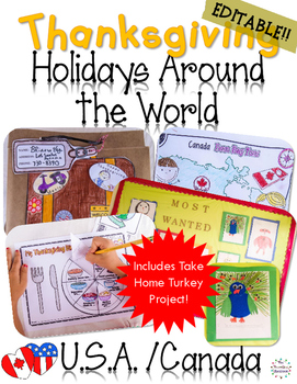 Preview of Thanksgiving Activities Holidays Around The World U.S.A & Canada