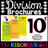 ÷10 Division Brochures - Divide by 10s Division Facts Practice