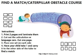 Preview of (10) OBSTACLE COURSES FOR SPEECH THERAPY