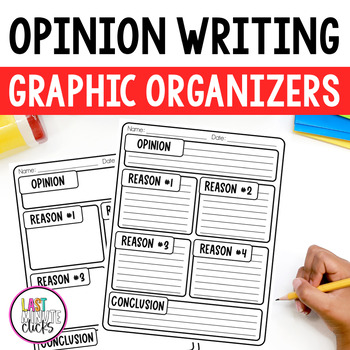 Preview of Opinion Writing Graphic Organizer Pack | Persuasive Writing Graphic Organizers