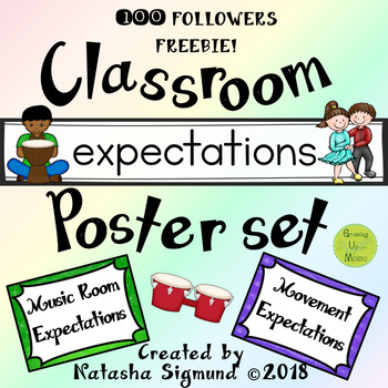 Classroom Expectations Poster Set Music & Movement by GrowingUpWithMusic