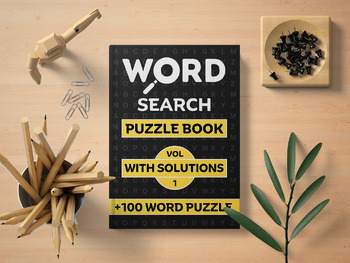 Preview of +100 Word Search Puzzle Illustrated Book