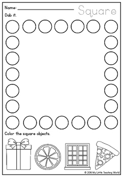 Shapes Worksheets FREE by My Little Teaching World | TpT