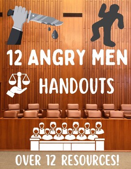 Preview of "12 Angry Men" Printable Activity Handouts & Study Guide