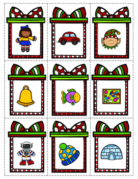 FREE! Christmas Tots! Letter-Sound Picture Match | TPT