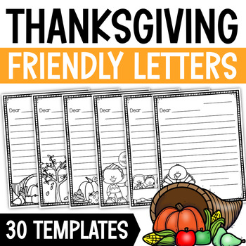 Preview of Thanksgiving Friendly Letter Templates | Thanksgiving Friendly Letters