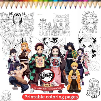 anime demon coloring pages