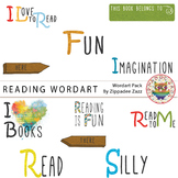 Reading Wordart Clipart -Reading / English / Literacy