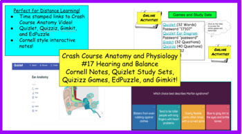 Preview of #17-Crash Course Anatomy: Distance Learning-Editable-GoogleClassroom Ready!
