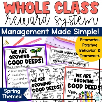 Preview of Spring Whole Class Behavior Management Plan Positive Incentive Tool Program