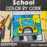  1st Grade 2nd grade School Themed Coloring Addition Color