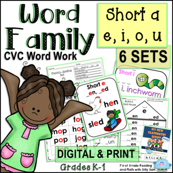 Preview of CVC SHORT VOWEL WORD WORK Phonemic Awareness RTI Tier 1 SOR ELL SPED BTS K-1