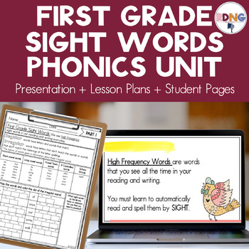 Preview of  1st Grade Sight Words Phonics Unit Lesson Plans & Activities