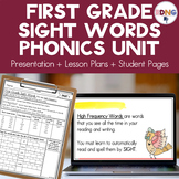  1st Grade Sight Words Phonics Unit Lesson Plans & Activities