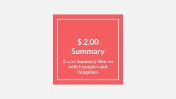 Preview of $ 2.00 Summary How-to with Examples and Templates