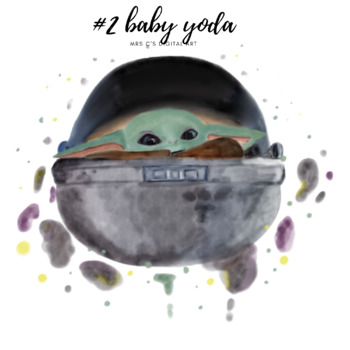 Baby Yoda Art Clipart || The mandalarian clipart || Mrs C's Digital Art