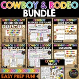 Rodeo and Cowboy Themed BUNDLE  | Bingo | No Prep Workshee