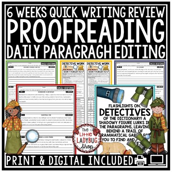 Preview of Editing and Proofreading Worksheets Practice Daily Grammar Review 3rd 4th Grade