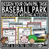 Create Design a Baseball Park PBL Project Based Learning T
