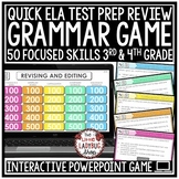 ELA Test Prep Grammar Jeopardy Game Show Language Review S