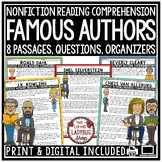 Famous Authors Biography Nonfiction Reading Comprehension 