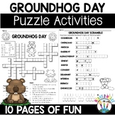Groundhog Day Puzzles Activity Crossword Word Search Math Maze 