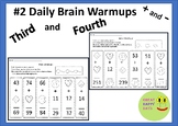 #2 Daily Math Brain Warmups Third and Fourth Grade Additio