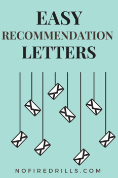 Preview of (2) Letter of Recommendation Request Forms and (3) Email Templates