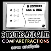 "2 Truths and a Lie" Comparing Fraction Size Math Error An