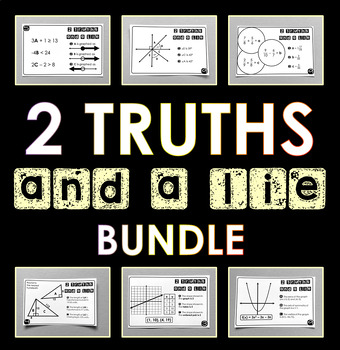 Preview of "2 Truths and a Lie" Math Error Analysis Activity Bundle