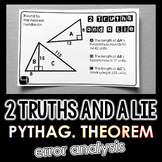 "2 Truths and a Lie" Pythagorean Theorem Math Error Analys