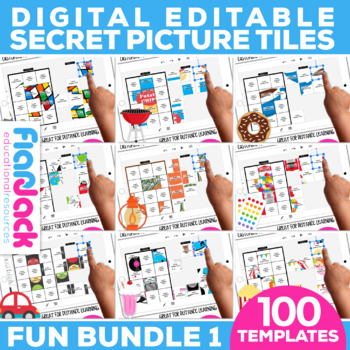 Preview of Mystery Picture Digital Templates FUN BUNDLE 1 | Google Slides PowerPoint