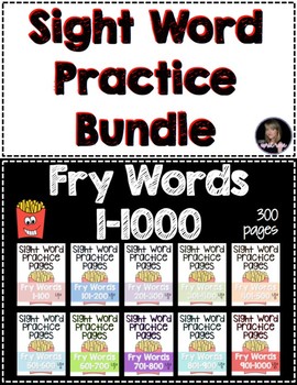Preview of Sight Word Practice Fry Words 1-1000