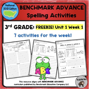 Spelling Activities for 3rd Grade! National Benchmark Advance Aligned ...