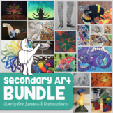 Preview of *21 Middle School and High School Art Lessons - Visual Arts Bundle