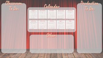 Preview of '23-'24 Theatre Desktop Organization Wallpaper and Calendar - Digital