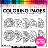 Printable Mandala Coloring Pages {Zip-A-Dee-Doo-Dah Designs}