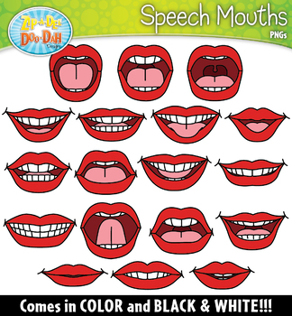 Preview of Speech Mouths SLP Clipart {Zip-A-Dee-Doo-Dah Designs}