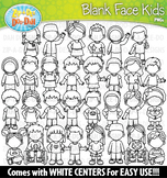 Everyday Kids Blank Faces Clipart Set {Zip-A-Dee-Doo-Dah Designs}