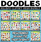 Holidays Doodles Clipart Mega Bundle {Zip-A-Dee-Doo-Dah Designs}