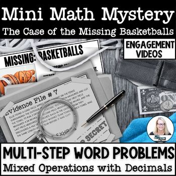 Preview of 5th Grade Adding and Subtracting Decimal Word Problems Mystery Math Activity